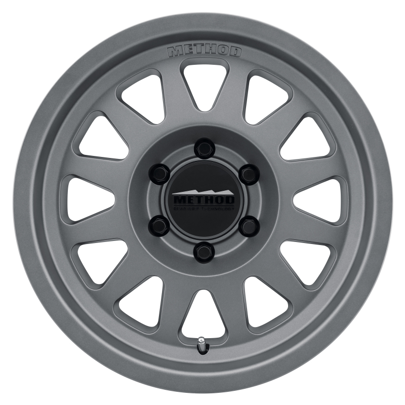 Method MR704 17x8.5 0mm Offset 8x6.5 130.81mm CB Matte Titanium Wheel - MR70478580800