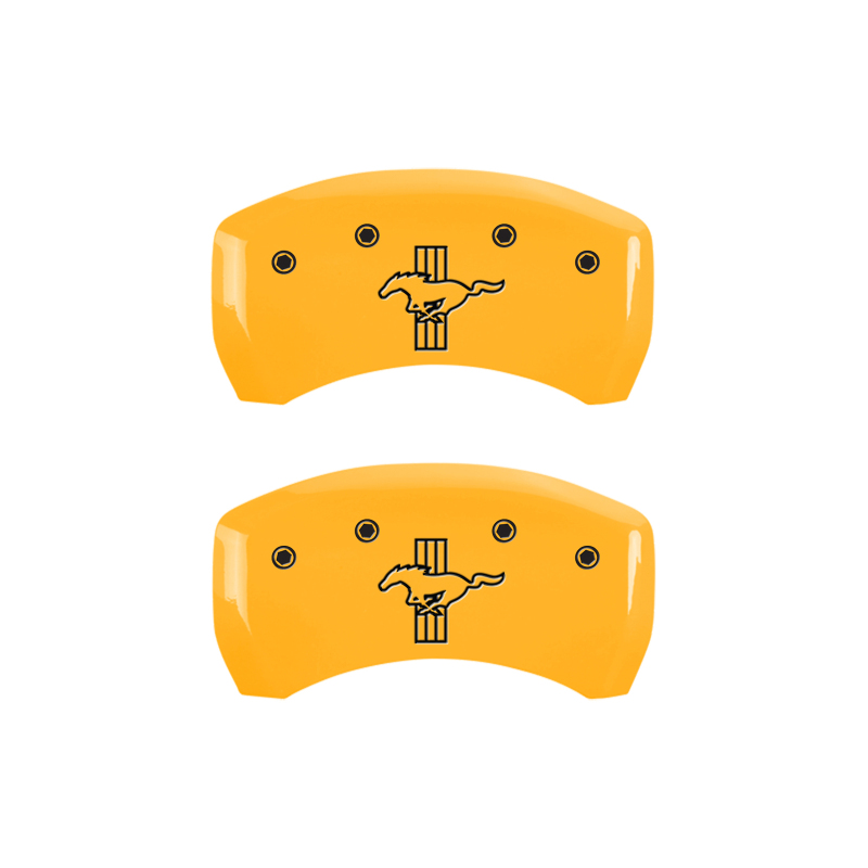MGP Rear set 2 Caliper Covers Engraved Rear S197/Bar & Pony Yellow finish black ch - 10010RMB1YL