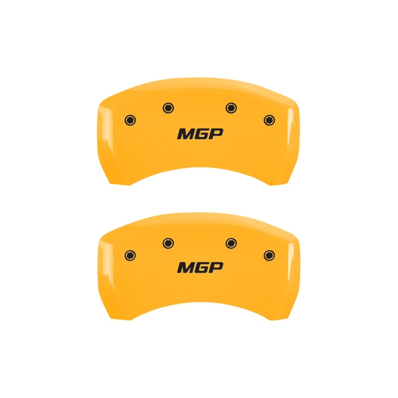 MGP Rear set 2 Caliper Covers Engraved Rear MGP Yellow finish black ch - 10010RMGPYL