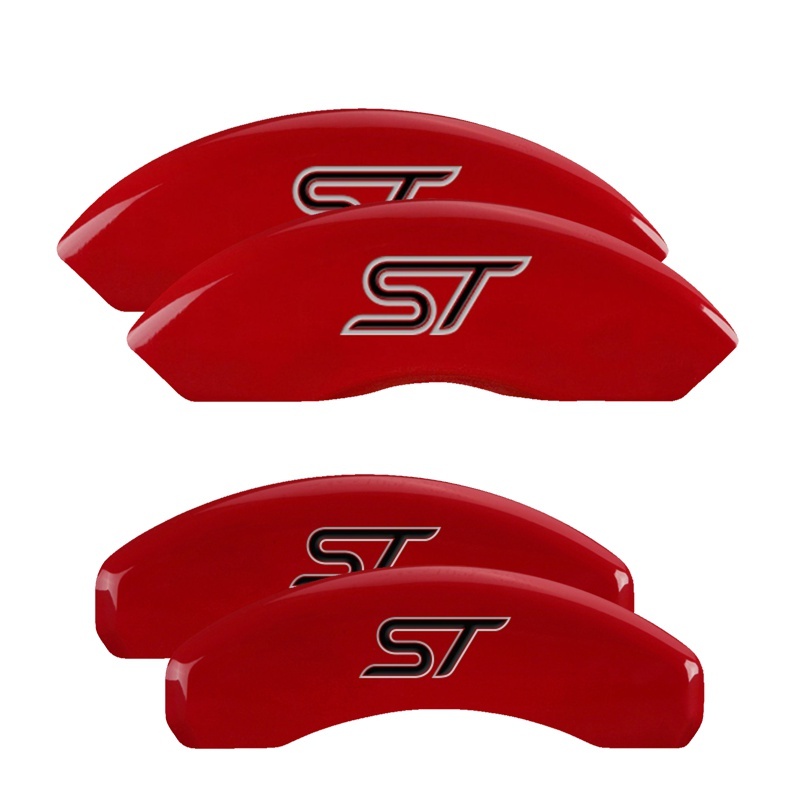 MGP 4 Caliper Covers Engraved Front & Rear MGP Red finish silver ch - 10119SMGPRD