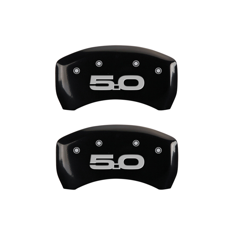 MGP Rear set 2 Caliper Covers Engraved Rear 2015/50 Black finish silver ch - 10203RM52BK