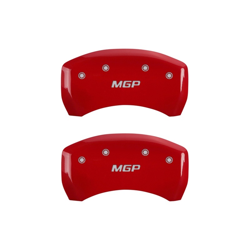 MGP Rear set 2 Caliper Covers Engraved Rear MGP Red finish silver ch - 10203RMGPRD
