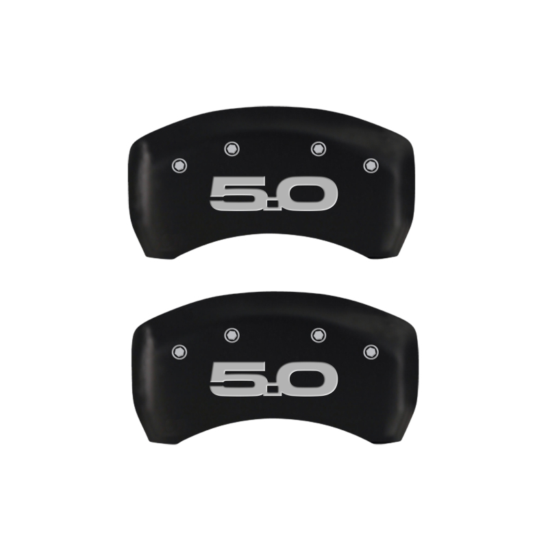 MGP 4 Caliper Covers Engraved Front & Rear MGP Black finish silver ch - 10210SMGPBK