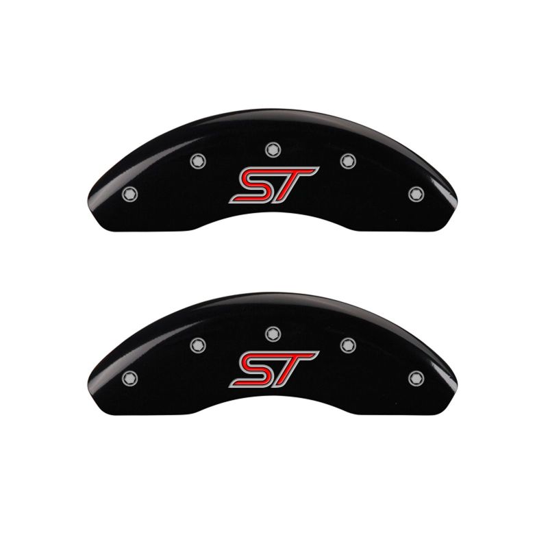 MGP 4 Caliper Covers Engraved Front & Rear ST Black finish silver ch - 10236SSTOBK
