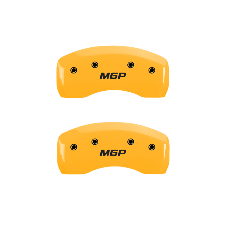 MGP 2 Caliper Covers Engraved Rear MGP Yellow Finish Black Characters 2017 Ford Focus - 10246RMGPYL