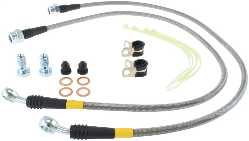 StopTech 02-05 Avalanche / 99-05 Silverado 1500 2WD/4WD Stainless Steel Front Brake Lines - 950.66001