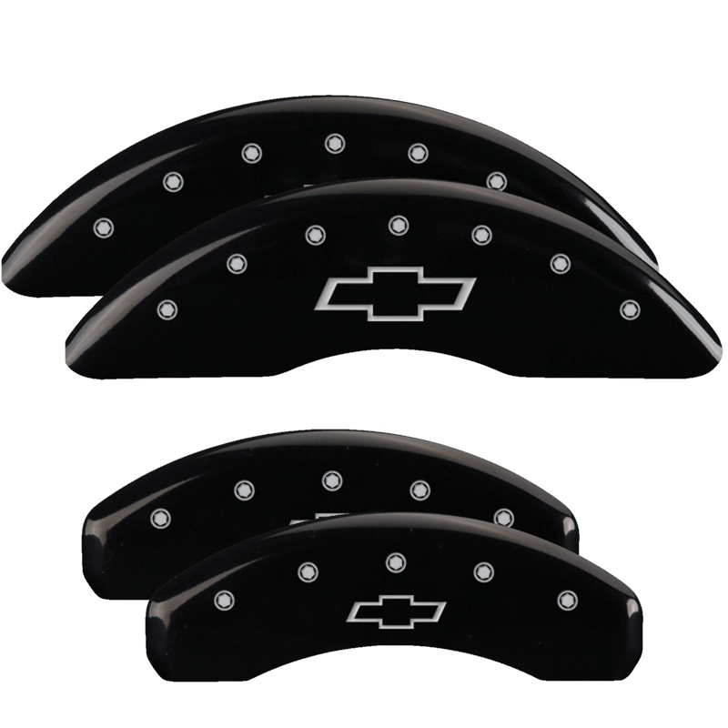 MGP 4 Caliper Covers Engraved Front & Rear MGP Black finish silver ch - 15210SMGPBK