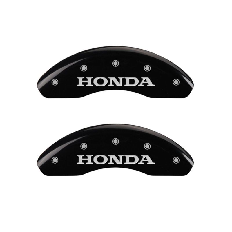 MGP 4 Caliper Covers Engraved Front Honda Engraved Rear CR-V Black finish silver ch - 20001SCRVBK