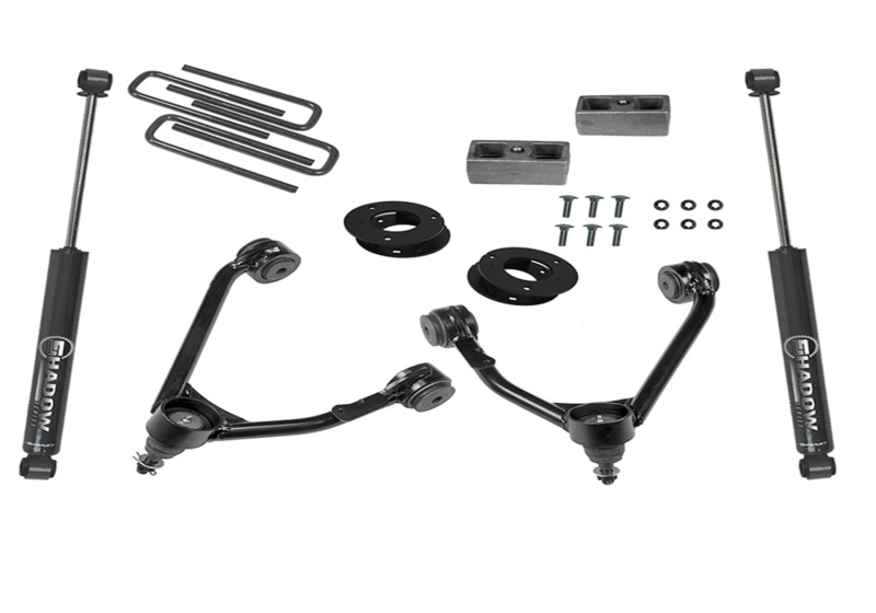 Superlift 14-18 Chevy Silv 1500 2WD 3.5in Lift Kit w/ Alum/Stamped Steel Control Arms & Rear Shocks - 3800