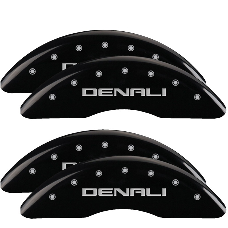 MGP 4 Caliper Covers Engraved Front & Rear MOPAR Black finish silver ch - 32016SMOPBK