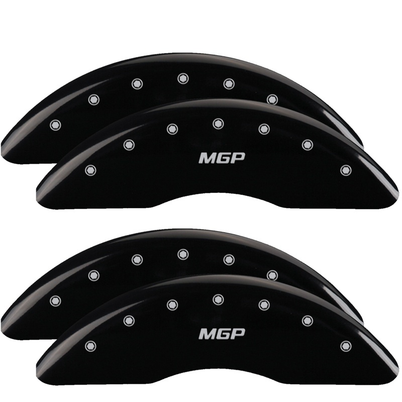 MGP 4 Caliper Covers Engraved Front & Rear MGP Black finish silver ch - 34003SMGPBK