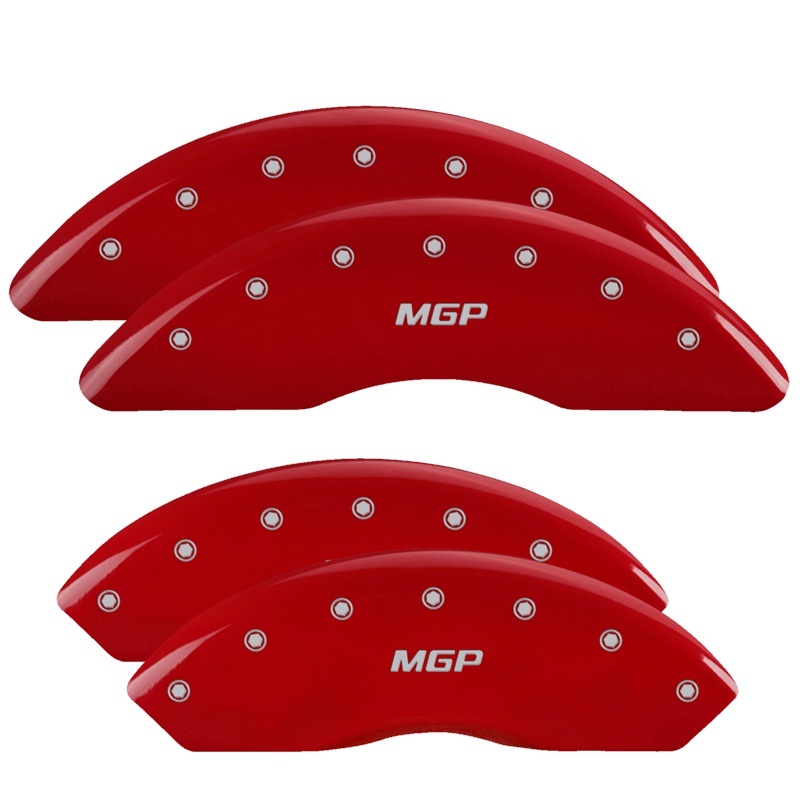 MGP 4 Caliper Covers Engraved Front & Rear MGP Red finish silver ch - 34210SMGPRD