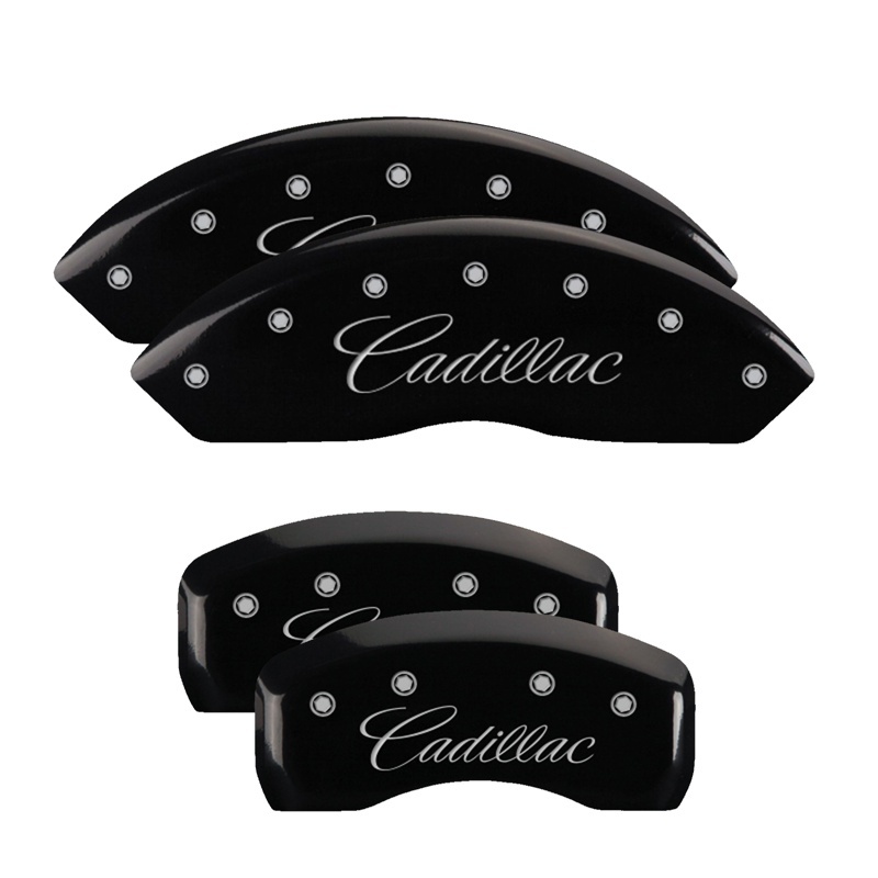 MGP 4 Caliper Covers Engraved Front & Rear MGP Black finish silver ch - 34210SMGPBK