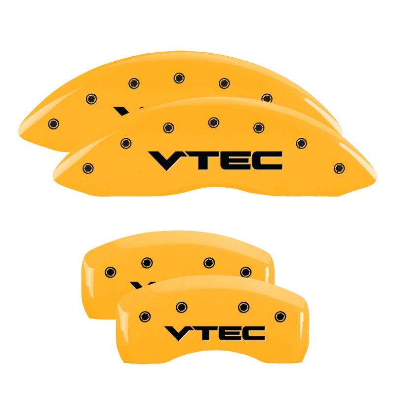 MGP 4 Caliper Covers Engraved Front & Rear MGP Yellow finish black ch - 38021SMGPYL