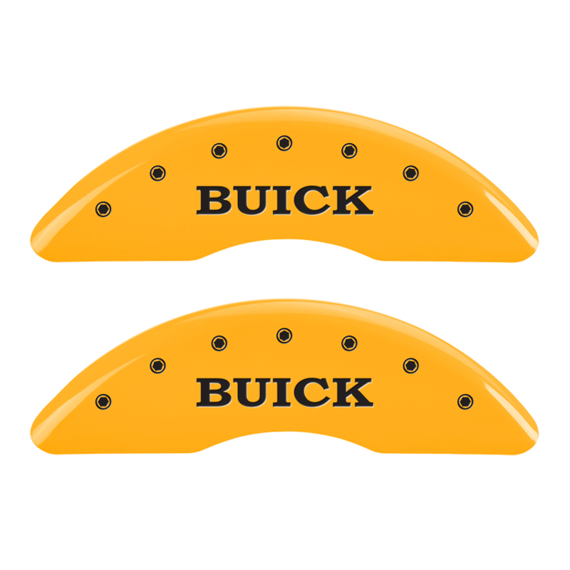 MGP 4 Caliper Covers Engraved Front Buick Rear Yellow Finish Black Char 2015 Buick Regal - 49012SBSHYL