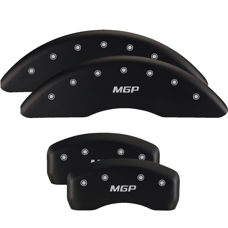 MGP 4 Caliper Covers Engraved Front & Rear RT1-Truck Red finish silver ch - 55001SRT1RD