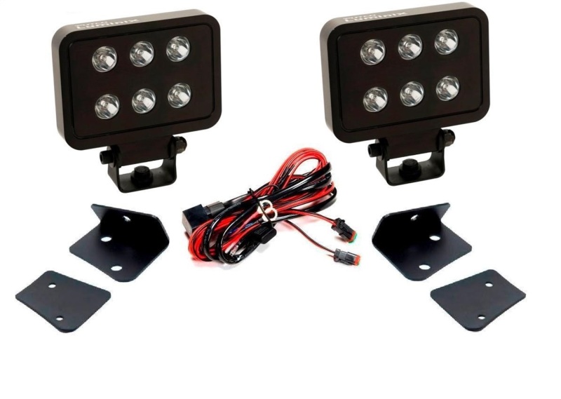 Putco 07-18 Jeep Wrangler JK - Qty 2 Luminix 4in Blocks w/ Window brackets Luminix Jeep LED Kits - 10004JK