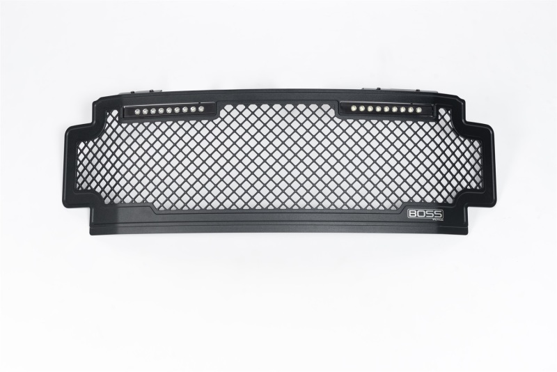 Putco 17-20 Ford SuperDuty Lighted Boss Grille w/ Two 10in Luminix Light Bars (w/o Camera) - 270547BL