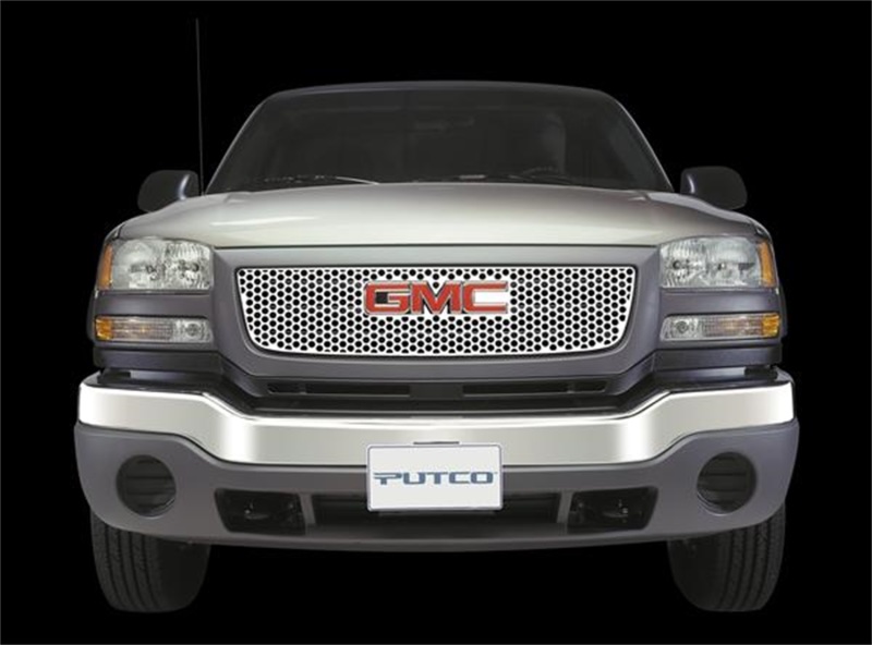 Putco 01-02 GMC Sierra HD w/ Logo CutOut Punch Stainless Steel Grilles - 84110