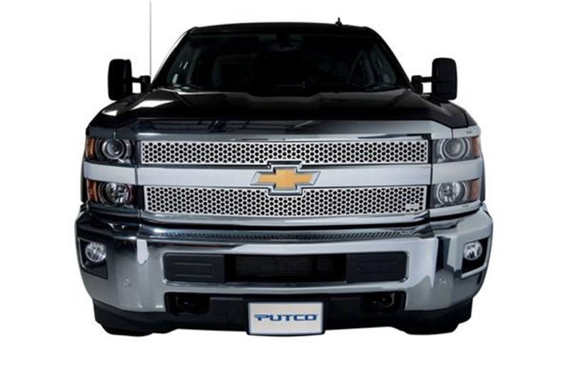 Putco 15-19 Chevy Silverado HD Punch Stainless Steel Grilles - 84201