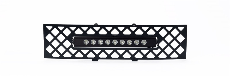 Putco 11-14 Ford F-150 - EcoBoost Bumper Grille Insert - Black SS Diamond w/ 10in Luminix Light Bar - 85182L