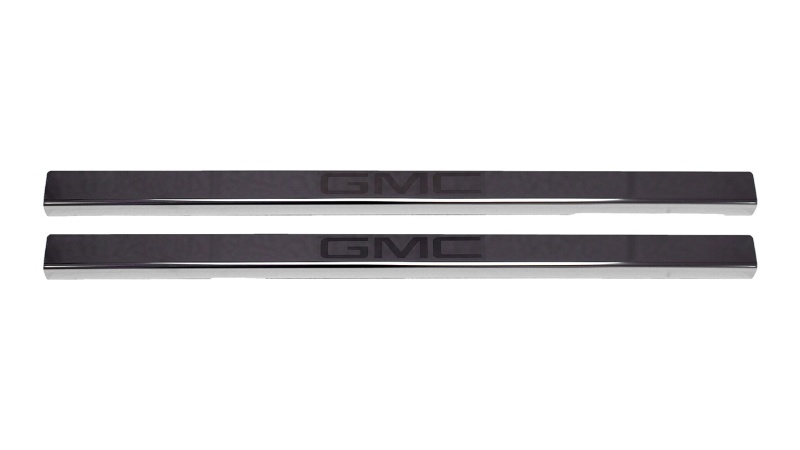 Putco 2020 GMC Sierra LD/HD Dbl/Regular Cab w/ GMC Etching (2pcs) Black Platinum Door Sills - 95181BPGM-2
