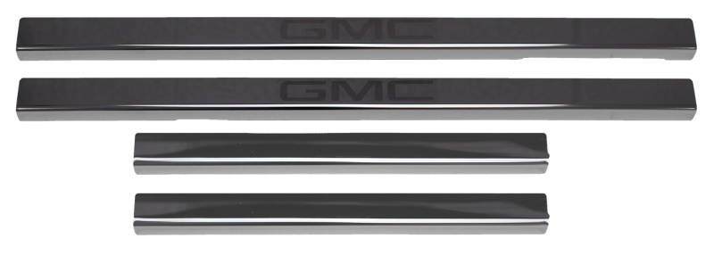 Putco 2020 GMC Sierra LD/HD - Crew Cab w/ GMC Etching (4pc) Black Platinum Door Sills - 95183BPGM-2