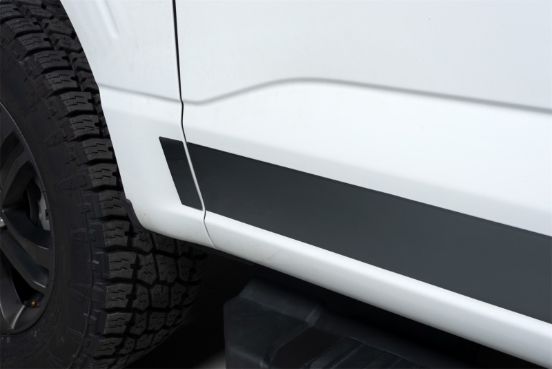 Putco 2021 Ford F-150 Reg Cab 6.5ft Short Box Black Platinum Rocker Panels (4.25in Tall 10pcs) - 9751469BP