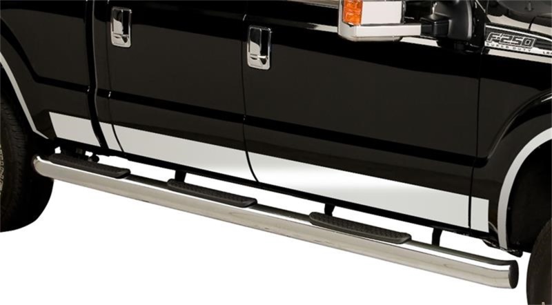 Putco 17-20 Ford SuperDuty SuperCrew - 8ft Bed Stainless Steel Rocker Panels - 9751461