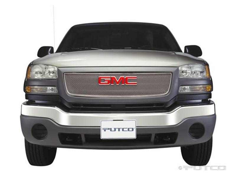 Putco 03-06 GMC Sierra Light/Heavy Duty (Covering Logo) - Bolt on Liquid Mesh Grilles - 99138