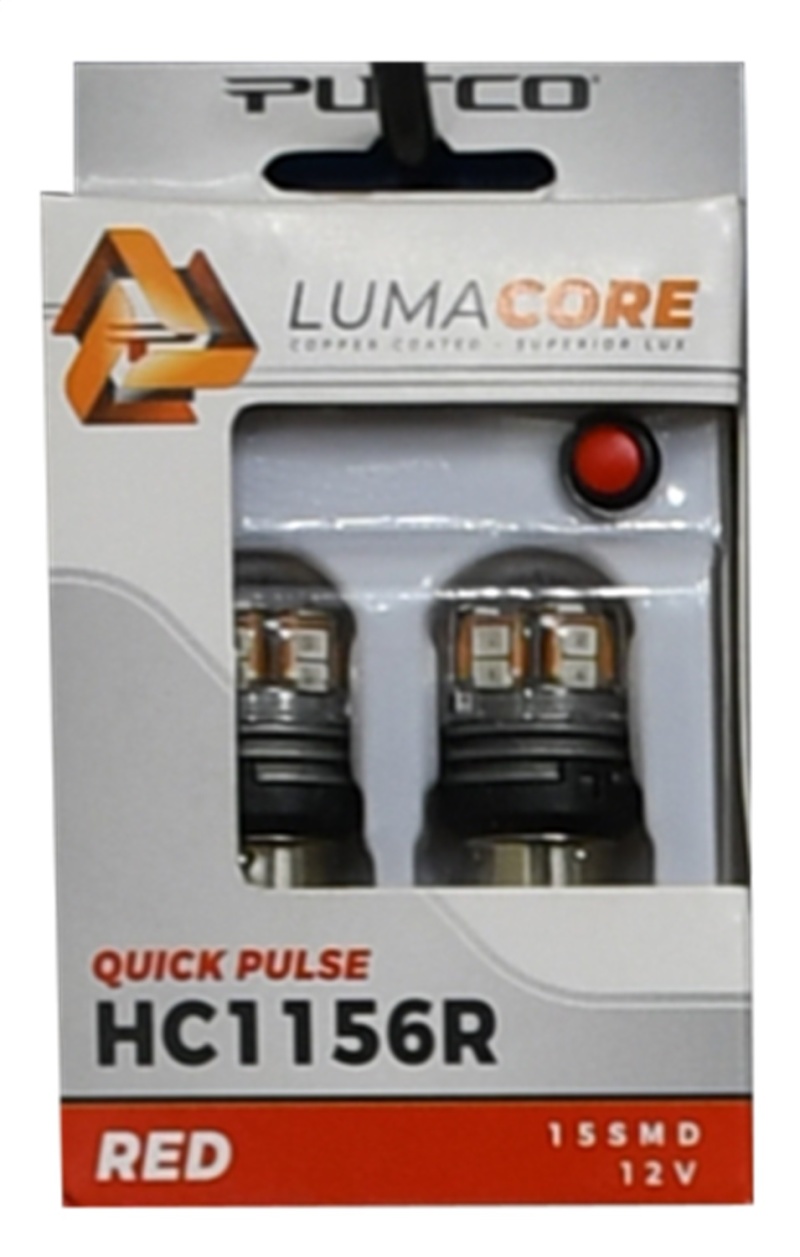 Putco LumaCore 1156 Red - Pair (x3 Strobe w/ Bright Stop) - HC1156R