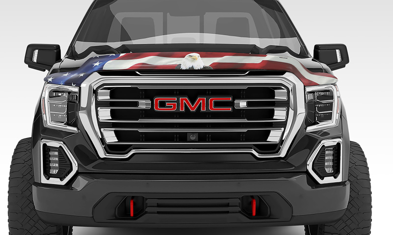 Stampede 2014-2018 GMC Sierra 1500 Vigilante Premium Hood Protector - Flag - 2051-30