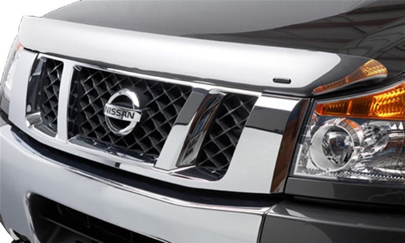 Stampede 2016-2019 Nissan Titan XD Vigilante Premium Hood Protector - Chrome - 2418-8