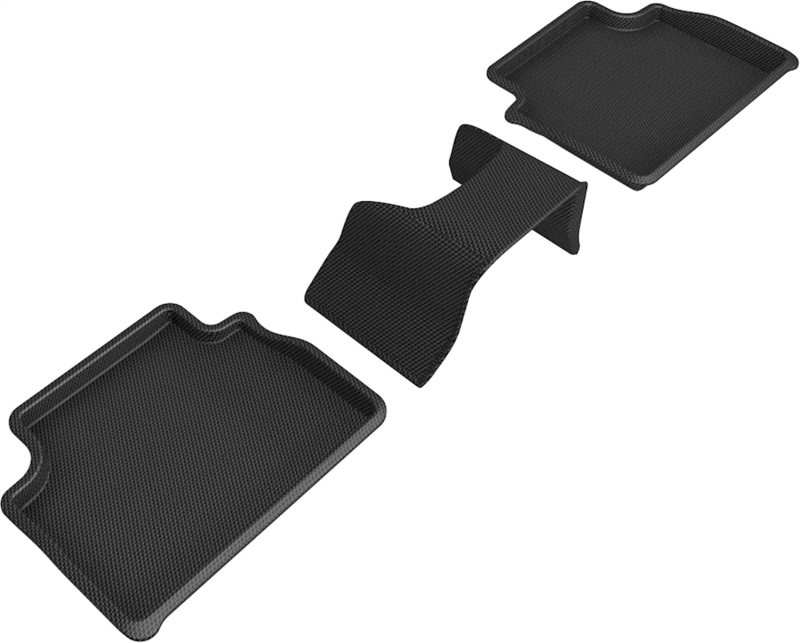 3D MAXpider 17-21 Alfa Romeo Giulia / Giulia Quadrifoglio Kagu 2nd Row Floormats - Black - L1AR00121509