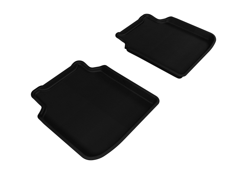 3D MAXpider 2009-2012 BMW 7 Series LI F02/F04 Kagu 2nd Row Floormats - Black - L1BM05221509