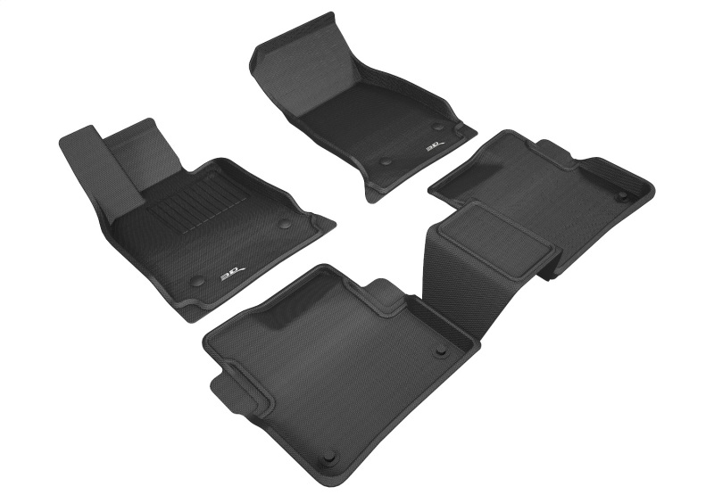 3D MAXpider 2016-2020 Cadillac CT6 Kagu 1st & 2nd Row Floormats - Black - L1CD01701509