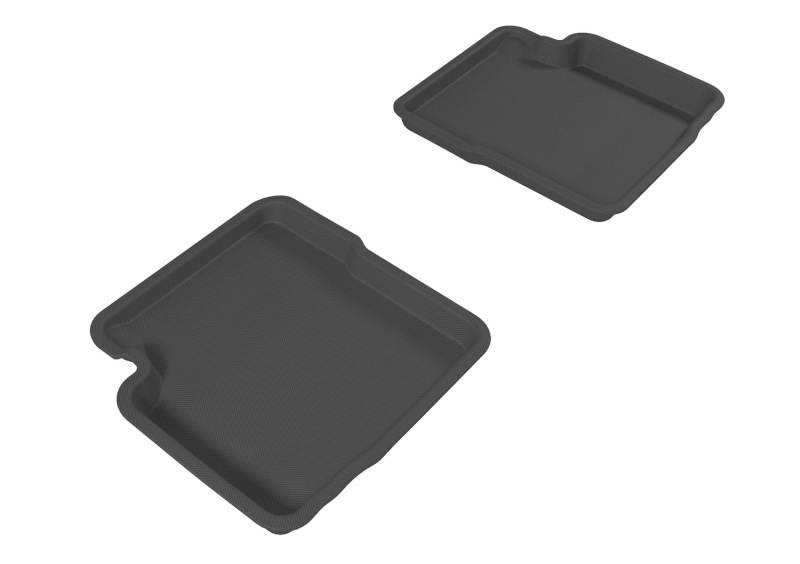 3D MAXpider 2012-2019 Fiat 500 Kagu 2nd Row Floormats - Black - L1FA00321509