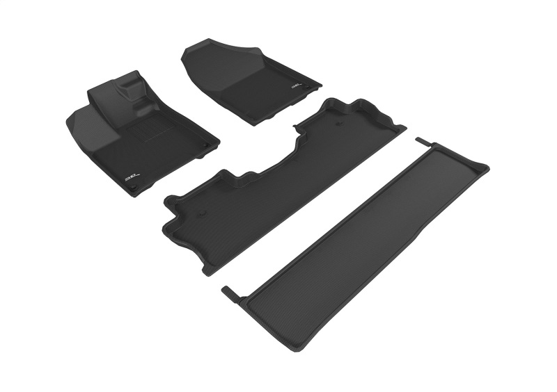 3D MAXpider 2017-2020 Honda Ridgeline Kagu 1st & 2nd & 3rd Row Floormats - Black - L1HD08301509