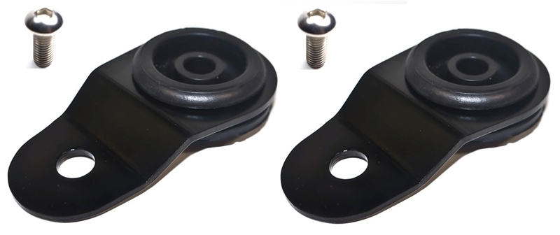 Torque Solution Radiator Mount Combo with Inserts (Black) : Mitsubishi Evolution 7/8/9 - TS-EV-009IC