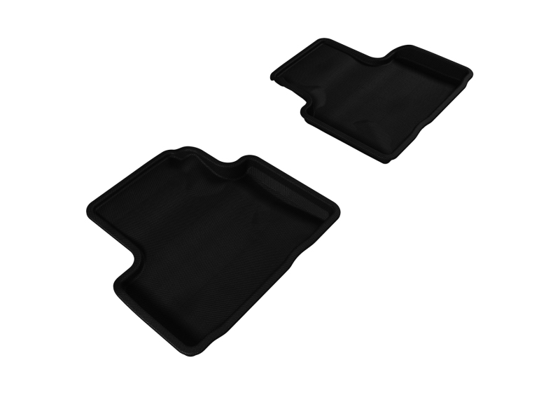 3D MAXpider 2007-2015 Infiniti Q40/G35/37 Kagu 2nd Row Floormats - Black - L1IN00621509