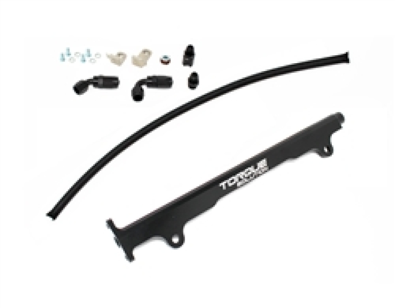 Torque Solution Mitsubishi Evo X Billet Aluminum Fuel Rail - Black - TS-EV-485BK