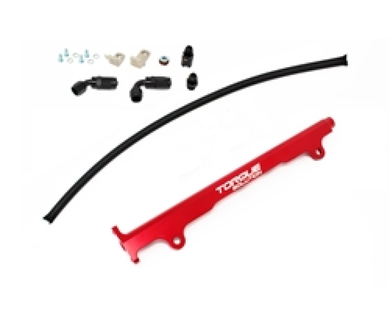 Torque Solution Mitsubishi Evo X Billet Aluminum Fuel Rail - Red - TS-EV-485R