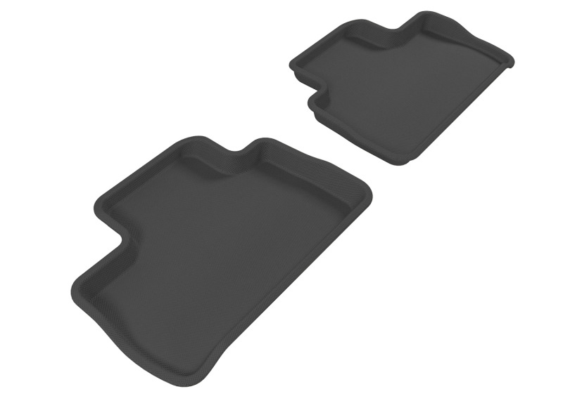 3D MAXpider 2007-2014 Land Rover Lr2 Kagu 2nd Row Floormats - Black - L1LR00121509