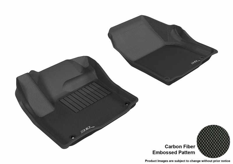 3D MAXpider 2012-2020 Land Rover Range Rover Evoque Kagu 1st Row Floormat - Black - L1LR00611509