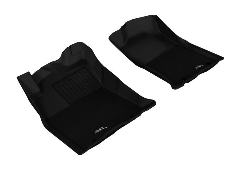 3D MAXpider 2012-2015 Toyota Tacoma Double Cab Kagu 1st Row Floormat - Black - L1TY09011509