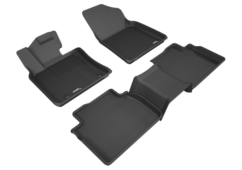 3D MAXpider 2018-2020 Toyota Camry Kagu 1st & 2nd Row Floormats - Black - L1TY23701509