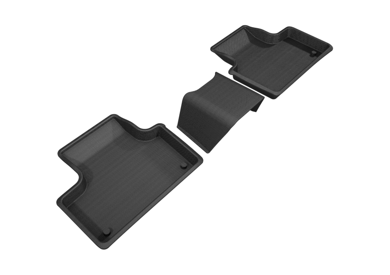 3D MAXpider 2018-2020 Volvo XC60 Kagu 2nd Row Floormats - Black - L1VV02521509