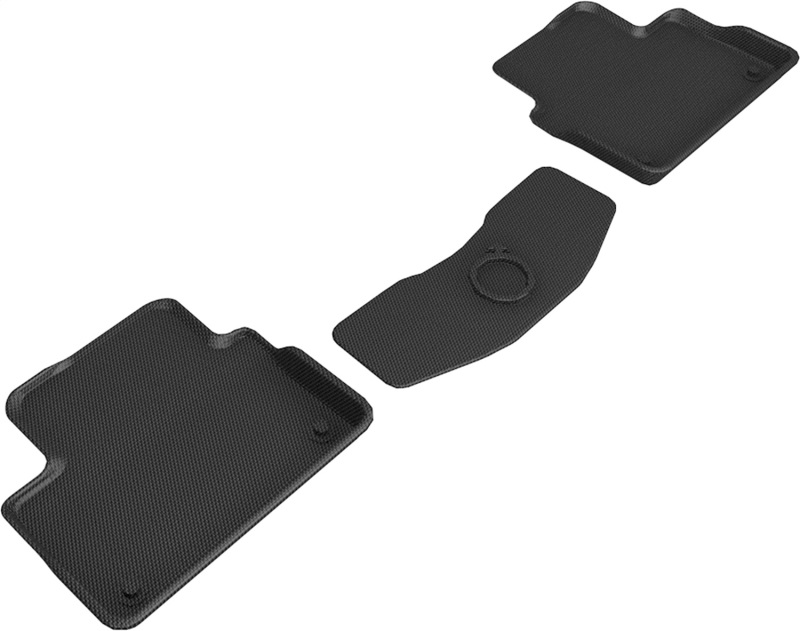 3D MAXpider 2019-2020 Volvo S60 / V60 / 2020 V60 Cross Country Kagu 2nd Row Floormats - Black - L1VV03521509