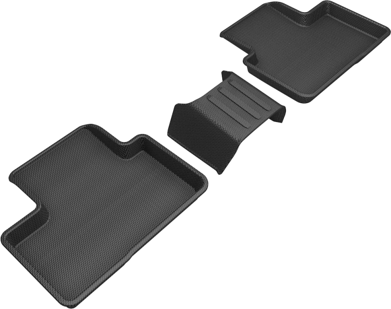 3D MAXpider 2019-2020 Volvo XC40 Kagu 2nd Row Floormats - Black - L1VV03021509