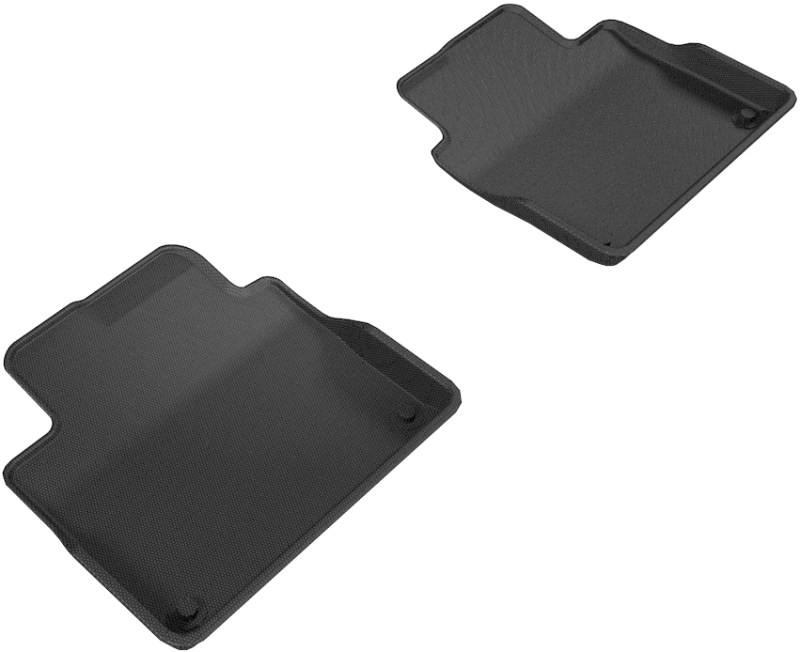 3D MAXpider 2017-2019 Volvo S90/V90 Kagu 2nd Row Floormats - Black - L1VV02221509